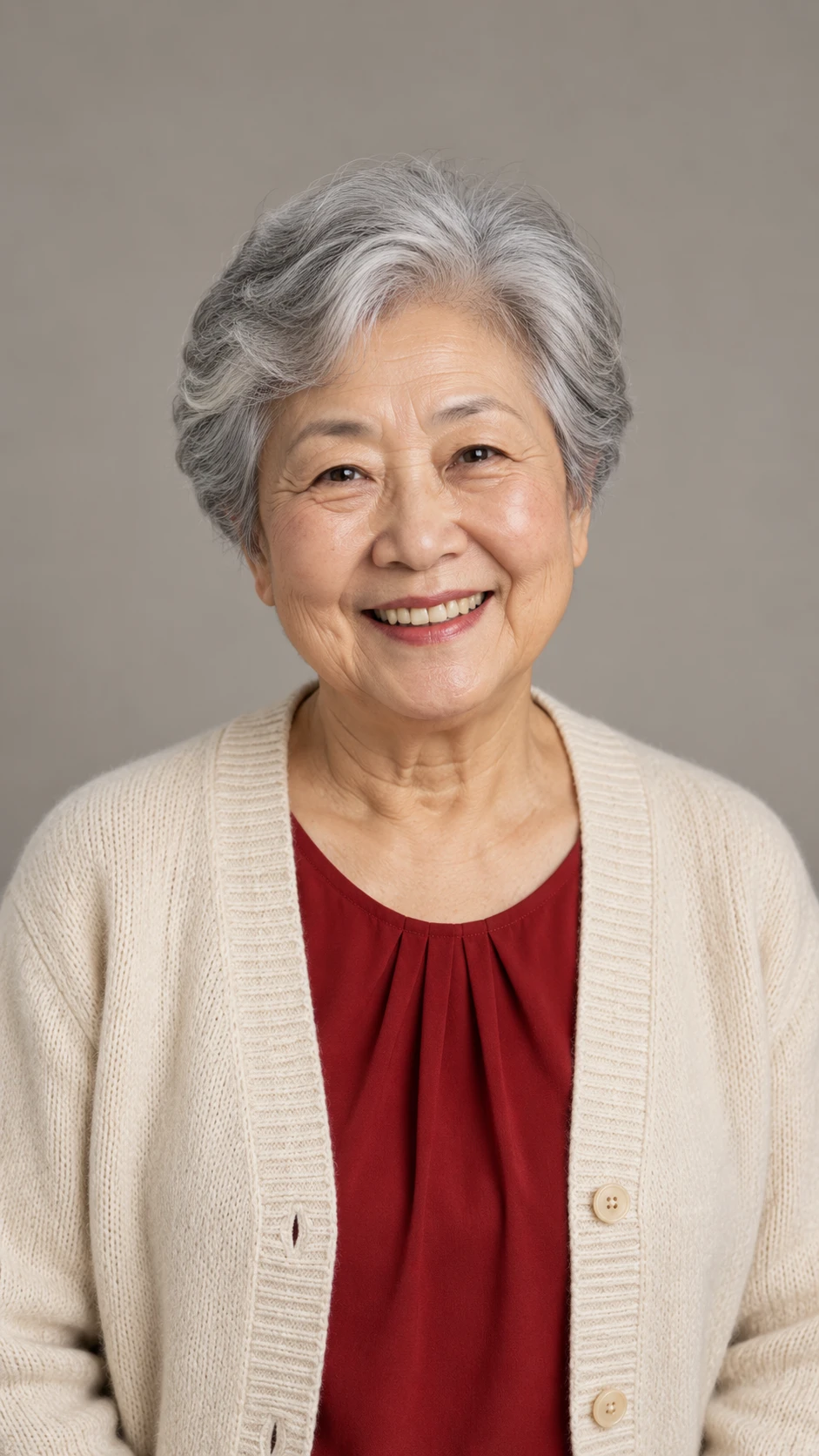 Golden years celebration: generated left input portrait